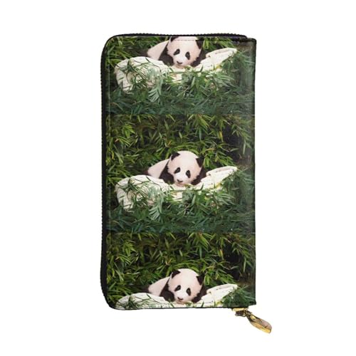 Niedlicher kleiner Panda, Unisex, Ledertasche, Reißverschluss, Kosmetiktasche für Party, Reisen, Urlaub, Geschenke, Schwarz , Einheitsgröße von UPIKIT