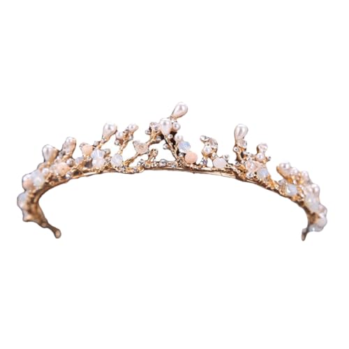 UPKOCH 1 Stück Tiara Headdress Goldene für Geburtstagsfeiern Partys und Aufführungen Einfach zu Einzigartiges Design Strahlend und Elegant von UPKOCH