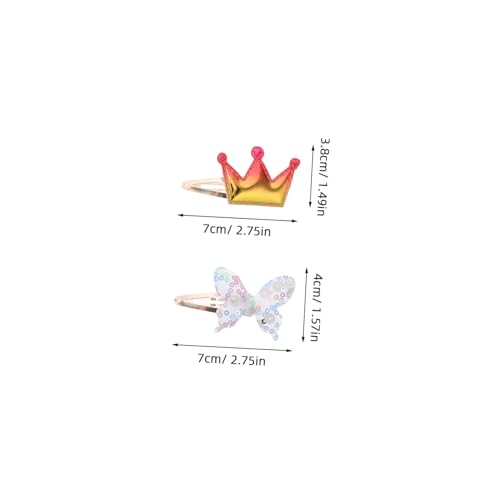 UPKOCH 10 Paar Haarschmuck Snap Haarspangen Kleine Mädchen Haarspange Haarspangen Mini Krone Niedliche Mini Krone Clips Accessoires Pu von UPKOCH