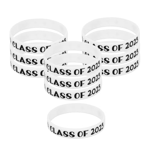 UPKOCH 10 Stück Class Of Silikonarmbänder Dehnbare Weiße Graduation Party Armbänder Flexible Langlebige Abschlussfeier Wristbands zum Gemeinsamen Feiern UPKOCH 10 Stück Class Of Silikonarmbänder Dehnbare Weiße Graduation Party Armbänder Flexible Langlebige Abschlussfeier Wristbands zum Gemeinsamen Feiern von UPKOCH