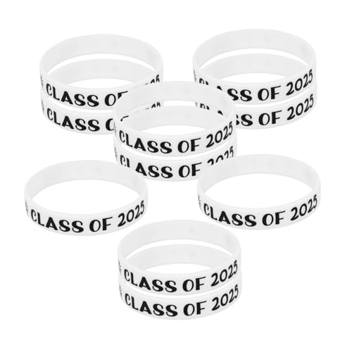 UPKOCH 10 Stück Class Of Silikonarmbänder Stretch Abschluss Gummibänder für Abschlussfeier Partygeschenke Weiß Langlebig und Vielseitig für Absolventen UPKOCH 10 Stück Class Of Silikonarmbänder Stretch Abschluss Gummibänder für Abschlussfeier Partygeschenke Weiß Langlebig und Vielseitig für Absolventen von UPKOCH