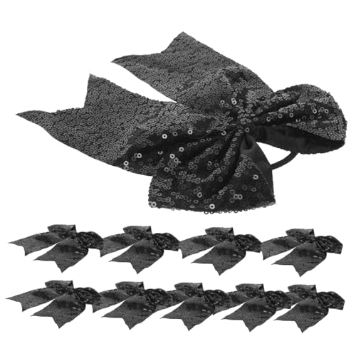 UPKOCH 10stücke Zarte Cheer Bögen Haarband Praktische Bögen Für Mädchen Cheer Bow Haar Stoffmaterialien Verformungsbeständig Stirnband Pailletten von UPKOCH