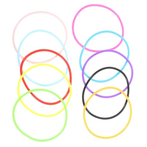 UPKOCH 10 Stück Teiliges Bunte Silikon Jelly Armbänder Dehnbar Komfortabel Hautfreundlich Vielseitig als Hand und Haarband für Damen Herren von UPKOCH