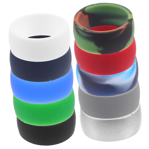 UPKOCH 10 Stück Teiliges Flexible Silikonringe für Herren und Damen Ergonomisch Atmungsaktiv Hautfreundlich als Sport und Fitness Finger Ringe Verbessert Griffkraft und von UPKOCH
