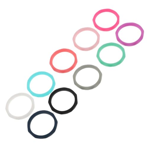 UPKOCH 10 Stück Teiliges Set Silikonringe für Herren und Damen Weiche Langlebige und Bequeme Fingeraccessoires für Sport und Alltag Ergonomisches Design gegen Druck und Schwitzen von UPKOCH