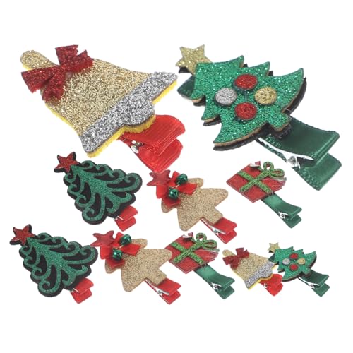 UPKOCH 10 Stück Weihnachtsmotiv Haarspangen Für Mädchen Snap Haarspangen Für Kleinkinder Und Teenager Bunte Haar Accessoires Mit Zufälligen Mustern Für Festliche Anlässe Und von UPKOCH