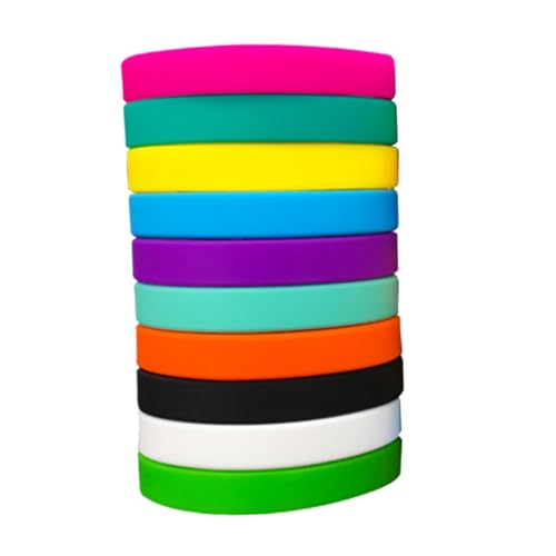 UPKOCH 100 Stück Teiliges Silikonarmband Dehnbare Gummi Wristbands in Farben Hautfreundlich Flexibel und für Frauen und Männer Geeignet für Partys und Alltag Unisex von UPKOCH