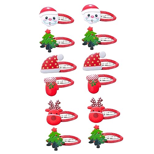 UPKOCH 12 Stück Elch Haarnadel Haarschmuck mit Schneeflocken Weihnachtshaarspangen für Mädchen Geweih Weihnachten Urlaub Haarspangen Rentier-Haarspangen Festival-Haar-Accessoires Plastik von UPKOCH