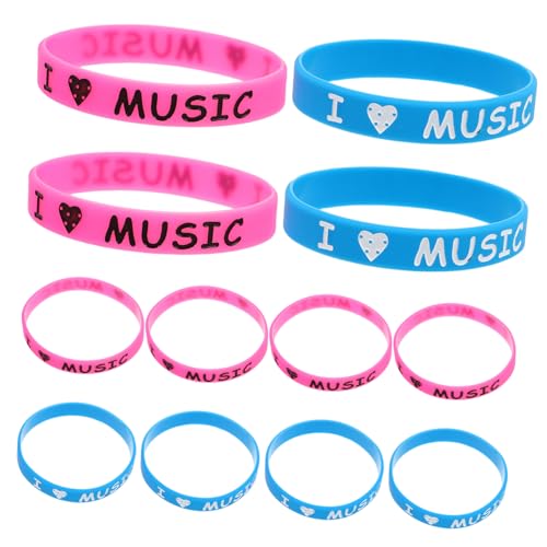 UPKOCH 12 Stück Teiliges I Love Music Silikonarmbänder mit Farbenfrohem Eingraviertem Hip Dehnbar und Bequem für Musikfestivals Rockkonzerte Edm Hip hop events UPKOCH 12 Stück Teiliges I Love Music Silikonarmbänder mit Farbenfrohem Eingraviertem Hip Dehnbar und Bequem für Musikfestivals Rockkonzerte Edm Hip hop events von UPKOCH