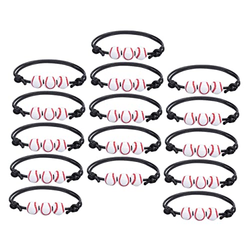 UPKOCH 15 Stück Teiliges Baseball Armband Handgefertigt Leichtes Charm Bracelet für Mädchen Modisches Sport Wristband Hautfreundlich als Team Schmuck und Erinnerungsstück von UPKOCH