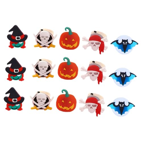 UPKOCH 15st Halloween-pvc-weichgummiring Halloween-led-ring Im Dunkeln Leuchtende Gefälligkeiten Halloween-partygeschenke Halloween-spielzeug Epoxid Kind Pirat von UPKOCH