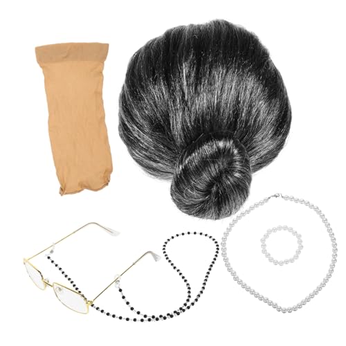UPKOCH 1Satz Cosplay Perücke für Großmutter Lockenperücke für Ältere Damen Bühnenperformance Requisiten für Karneval Halloween Themenpartys und Cosplay UPKOCH 1Satz Cosplay Perücke für Großmutter Lockenperücke für Ältere Damen Bühnenperformance Requisiten für Karneval Halloween Themenpartys und Cosplay von UPKOCH