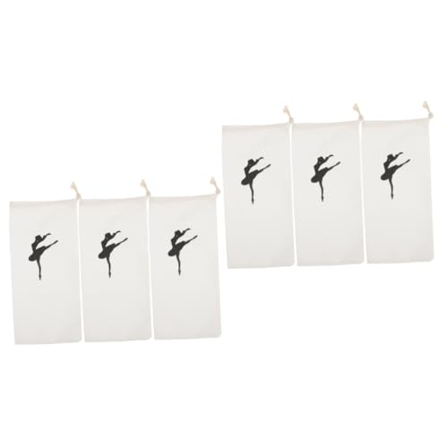 UPKOCH 2 Sätze Tanzschuhtasche Ballett Tanztasche Damen Mädchen Aufbewahrungstasche Für Schuhe Reiseschuhtasche Tanzende Schuhtaschen Beutel Für Tanzschuhe Segeltuch 6 Stücke * 2 von UPKOCH