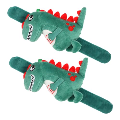 UPKOCH 2 Stck Plüsch Dinosaurier Schnapparmband Kuscheliges Tier Armband Party Mitgebsel Weiches Plüscharmband für Mädchen Jungen von UPKOCH