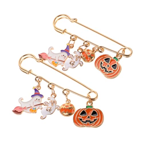 UPKOCH 2 Stück Cartoon Halloween Kürbis Brosche Niedliche Pin Robustem für Frauen für Kleidung Hüte und Taschen Perfektes Accessoire für Halloween Feiern von UPKOCH