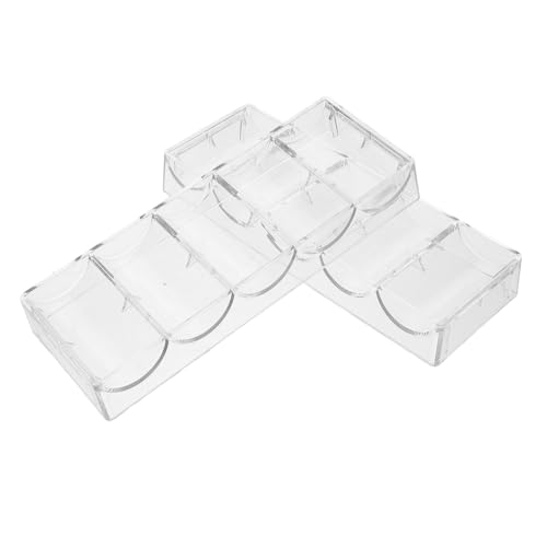 UPKOCH 2stücke Transparenter Acryl Pokerchip-Halter Mit Kapazität Chip-Box Organizer Für Familienpartys Und Verschiedene Spielanforderungen von UPKOCH