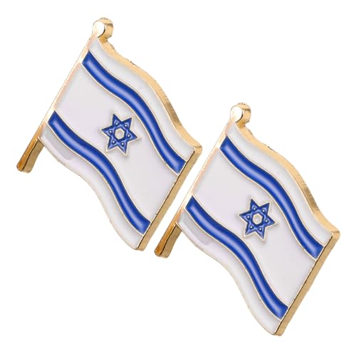 UPKOCH 2 Stück Israel Flag Lapel Pin Teiliges Nationales Brosche Abzeichen Kreative Emaille Anstecknadeln für Partys Souvenir und Gedenkanlässe Auffälliges Design für Männer und Sammler von UPKOCH