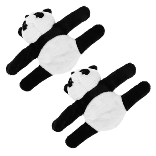 UPKOCH 2 Stücke Plüsch Panda Slap Armband für Kinder Design Dekorative Partygeschenke Plüschtier Armband von UPKOCH