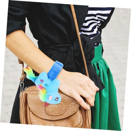 UPKOCH 2 Stück Slap Armband Kuscheltier Einhorn Weiches Plüscharmband Verstellbar für Party von UPKOCH