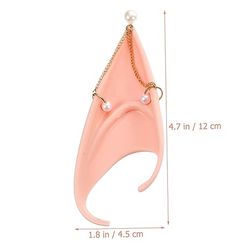 UPKOCH 2 Stück Teiliges Elfenohren Ohrstecker mit Perlenkette Weiche Hautfreundliche Cosplay Ohren für Halloween Party Vielseitig Tragbar Zartes Design für Damen und Mädchen von UPKOCH