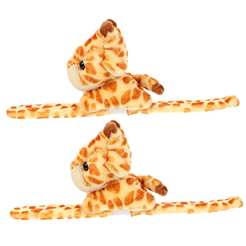 UPKOCH 2 Stück Teiliges Plüsch Tier Slap Armband Giraffe Kuschelfreund Weiches Wristband für Party von UPKOCH