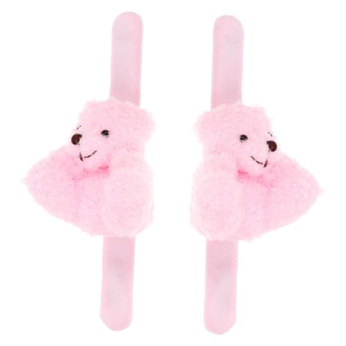 UPKOCH 2 Stück Tier Slap Wrist Armband Cartoon Bär Plüsch Handgelenkband für Partys Halloween und Geburtstagsfeiern Lustige Partydekoration von UPKOCH