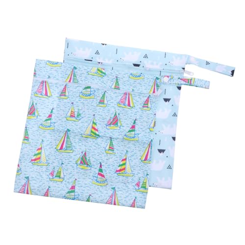 UPKOCH 2 Stück wasserdichte Windel Aufbewahrungsbeutel Wetbags Wiederverwendbar Multifunktional für Windeln Trocken Organizer Taschen Reise Camping von UPKOCH