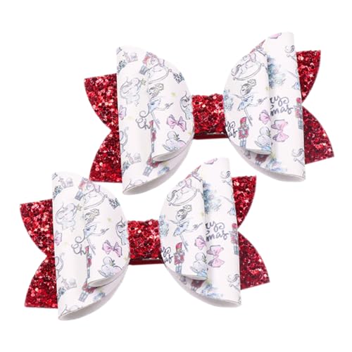 UPKOCH 2-teiliges Weihnachts-haarspangen-clip-set Mit Glitzerschleife Haarschmuck Für Jungen Und Mädchen Weihnachtshaar Für Frauen UPKOCH 2-teiliges Weihnachts-haarspangen-clip-set Mit Glitzerschleife Haarschmuck Für Jungen Und Mädchen Weihnachtshaar Für Frauen von UPKOCH