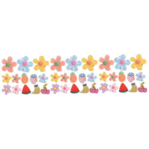 UPKOCH 20 Paar Ohrclip Für Kinder Ohrhänger Für Mädchen Kinder Ohrringe Süße Ohrclips Ohrringe Für Kleine Mädchen Blumenclip-ohrringe Knorpel-ohrclip Mode-ohrringe Obst Schmuck Plastik von UPKOCH