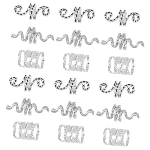 UPKOCH 20 Stück Teiliges Dreadlock Haarschmuck aus Metall Filigrane Hohle Ringe Langlebige Haar Accessoires für Zöpfe Stilvolle Haarspiralen Dekoration für Frauen bei Partys und von UPKOCH