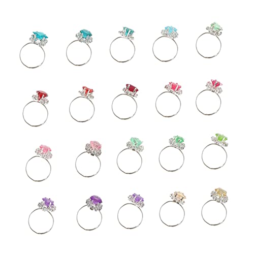 UPKOCH 20Stücke Diamantringe für Zufällige Farben für Kinderschmuck und Rollenspiele Kinderring mit Einzigartigem Design von UPKOCH