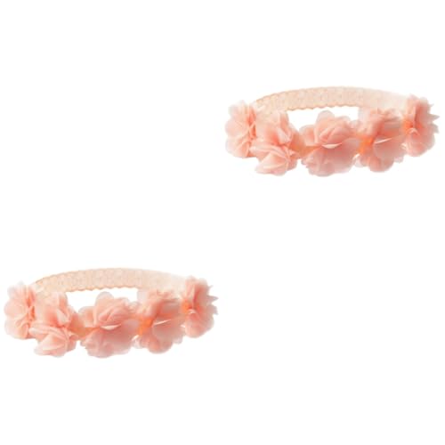 UPKOCH 2St Baby-Kopfbedeckung haarschmuck Tiara Haarbänder Baby-Stirnband Baby Mädchen Kopfbedeckung Koreanische Version Schleife Kind Rosa von UPKOCH