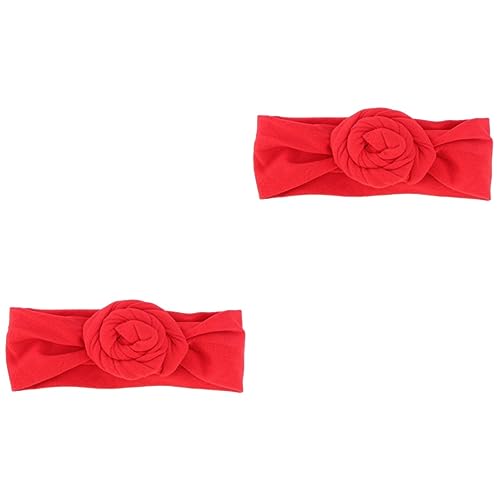 UPKOCH 2st Baby-stirnband Haargummi Haarschmuck Baby Stirnbänder Haarband Mädchen Stirnbänder Bowknot-stirnband Kind Rot Kopfbedeckung Europäisch Und Amerikanisch von UPKOCH