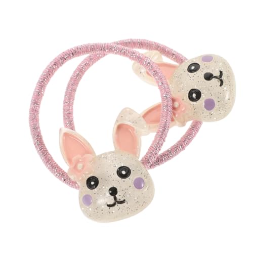 UPKOCH 2stücke Elastische Haargummis Für Mädchen Mit Tiermotiv Haargummis Für Kleinkinder in Hasenform Süße Haar-accessoires Für Kleine Mädchen von UPKOCH