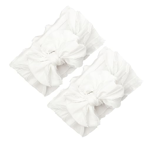 UPKOCH 2st Kopfbedeckung Für Babys -blumen-stirnbänder Blumen-chiffon-stirnbänder -turban Haarschmuck Stirnbänder Kind Weiß Stirnband von UPKOCH