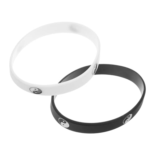 UPKOCH 2stücke Tai Chi Silikonarmbänder Passend Taoismus Armbänder Für Damen Herren Tanzschmuck Sportband Paararmband von UPKOCH