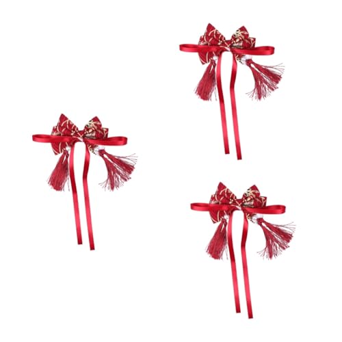 UPKOCH 3stücke Haarclip Mit Schleifen-design Im Chinesischen Stil Festliches Haarschmuck-accessoire Mit Quaste Für Mädchen Für Chinesische Neujahr Und Andere Feste von UPKOCH