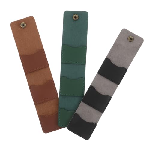 UPKOCH 3 Stück PU Leder Pick Holder mit Fächern Faltbarer Plectrum Organizer Platzsparende Gitarrenplektren Tasche für Elektrische Akustische Gitarren Langlebig und Passend von UPKOCH