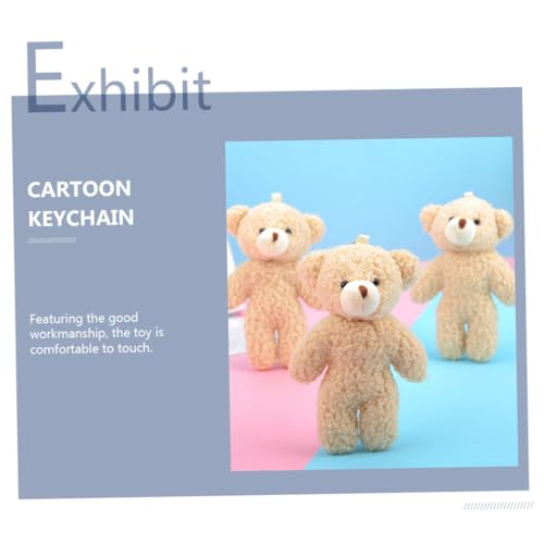 UPKOCH 3 Stück Teiliges Plüschtiere Schlüsselanhänger Weiche Anhänger Kuschelige Stofftier Deko für Rucksack Tasche und Geldbörse Kindgerechtes Hängeaccessoire von UPKOCH