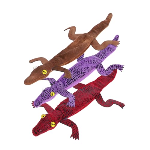 UPKOCH 3 Stück Teiliges Tier Snap Armband Verstellbare Slap Bracelets mit Sicherem Verschluss Leichtes Langlebiges Party Accessoire Dunkelviolett Dunkelbraun und Dunkelrot für von UPKOCH