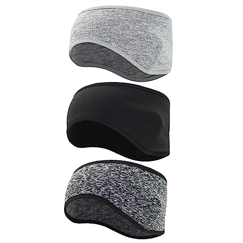 UPKOCH 3 Stück Teiliges Winter Stirnband aus Weichem Fleece Winddicht und Warm Atmungsaktiv und Schweißabsorbierend Geeignet für Outdoor Sport Laufen Radfahren und Kalte Wintertage von UPKOCH
