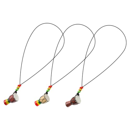 UPKOCH 3-teiliges Set Mit Mini-halskette Mit Afrikanischer Trommel Handgefertigter Kunstschmuck Für Männer Und Frauen Percussion-halskette Djembe-trommel- UPKOCH 3-teiliges Set Mit Mini-halskette Mit Afrikanischer Trommel Handgefertigter Kunstschmuck Für Männer Und Frauen Percussion-halskette Djembe-trommel- von UPKOCH