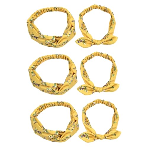 UPKOCH 3-Teiliges Set Eltern-Kind-Haarband Stirnband Haargummis für Mädchen elastische Haargummis damen anzug elastische Kopfbedeckung geknotetes Haarband kreuzen einstellen Haarschmuck von UPKOCH