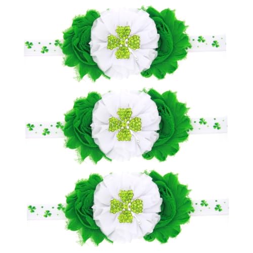 UPKOCH 3st Neugeborenes Stirnband St.patrick Day Haarband Schleife Grüne Haaraccessoires Babykleidung Grüne Haargummis Grünes Outfit Haargummis Für Babys Mädchen Kopfbedeckung Kind von UPKOCH