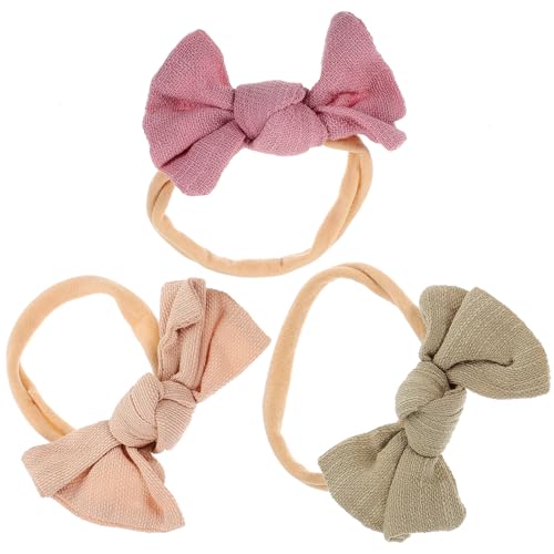 UPKOCH 3st Baby-stirnband Haarschmuck Haarband Neugeborenes Stirnband Schleife-stirnband Baby-mädchen-stirnband Baby-stirnbänder Für Mädchen Elastizität Kopfbedeckung Kind Chiffon von UPKOCH