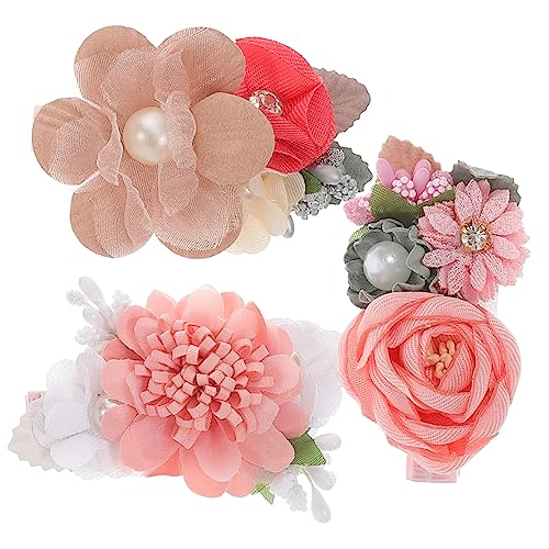 UPKOCH 3st Florale Haarspange Haarspangen Für Kleinkinder Accessoires Für Mädchen Rosengeschenke Kleine Haarspangen Für Blumen-haarspangen Zubehör Prinzessin Fräulein Schleife Blütenkopf von UPKOCH