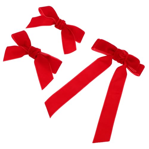 UPKOCH 3stücke Haar-schleifen Haarklammern Mit Schleifen Pferdeschwanz-halter Haarschmuck Für Mädchen Kleinkinder Teenager -haarschleifen von UPKOCH