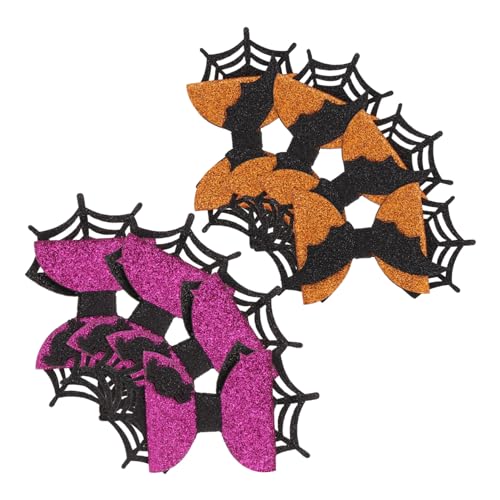 UPKOCH 4 Paare Halloween Haarspangen mit Fledermaus Spinnen Motiv Wiederverwendbare Kostüm Haarschmuck Clips für Frauen und Vielseitig für Party Cosplay und Rollenspiel von UPKOCH