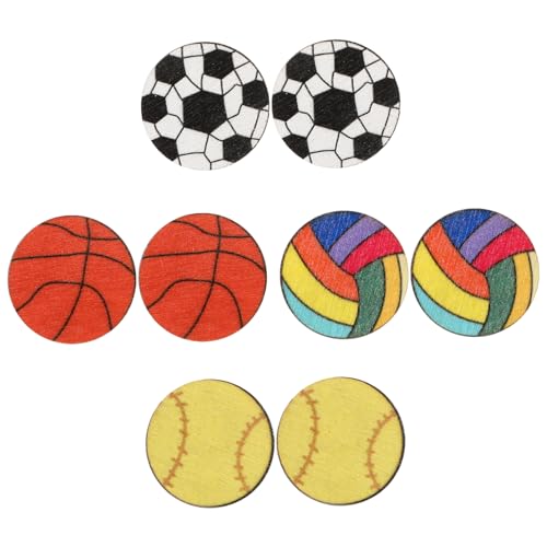 UPKOCH 4 Paare Holz Ohrstecker für Damen Basketball Fußball Baseball Volleyball Ohrringe für Mädchen für Partys und Besondere Anlässe UPKOCH 4 Paare Holz Ohrstecker für Damen Basketball Fußball Baseball Volleyball Ohrringe für Mädchen für Partys und Besondere Anlässe von UPKOCH