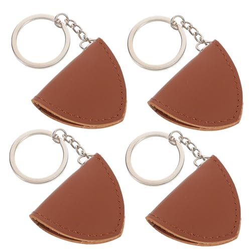 UPKOCH 4 Stück Aufbewahrungstasche auswählen Organisator auswählen Wählen Sie den Halter für Gitarristen Guitar Pick Wallet Guitar Pick Halter Keychain Plektrumgehäuse Metall Braun von UPKOCH